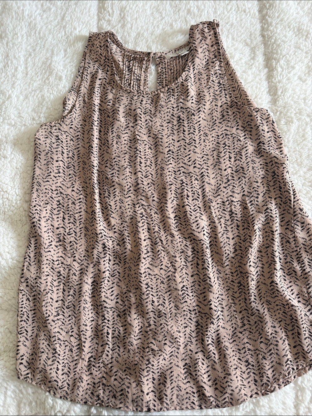 LOFT Blush Pink Printed Sleeveless Tank
